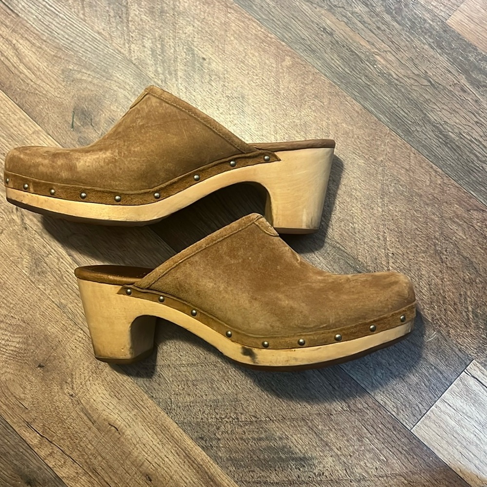 Ugg Australia sheepskin Wooden Heel Clogs